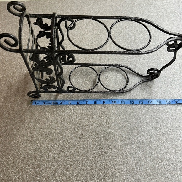 Ornate Wrought Iron Wine Rack/Stand - Picture 5 of 6